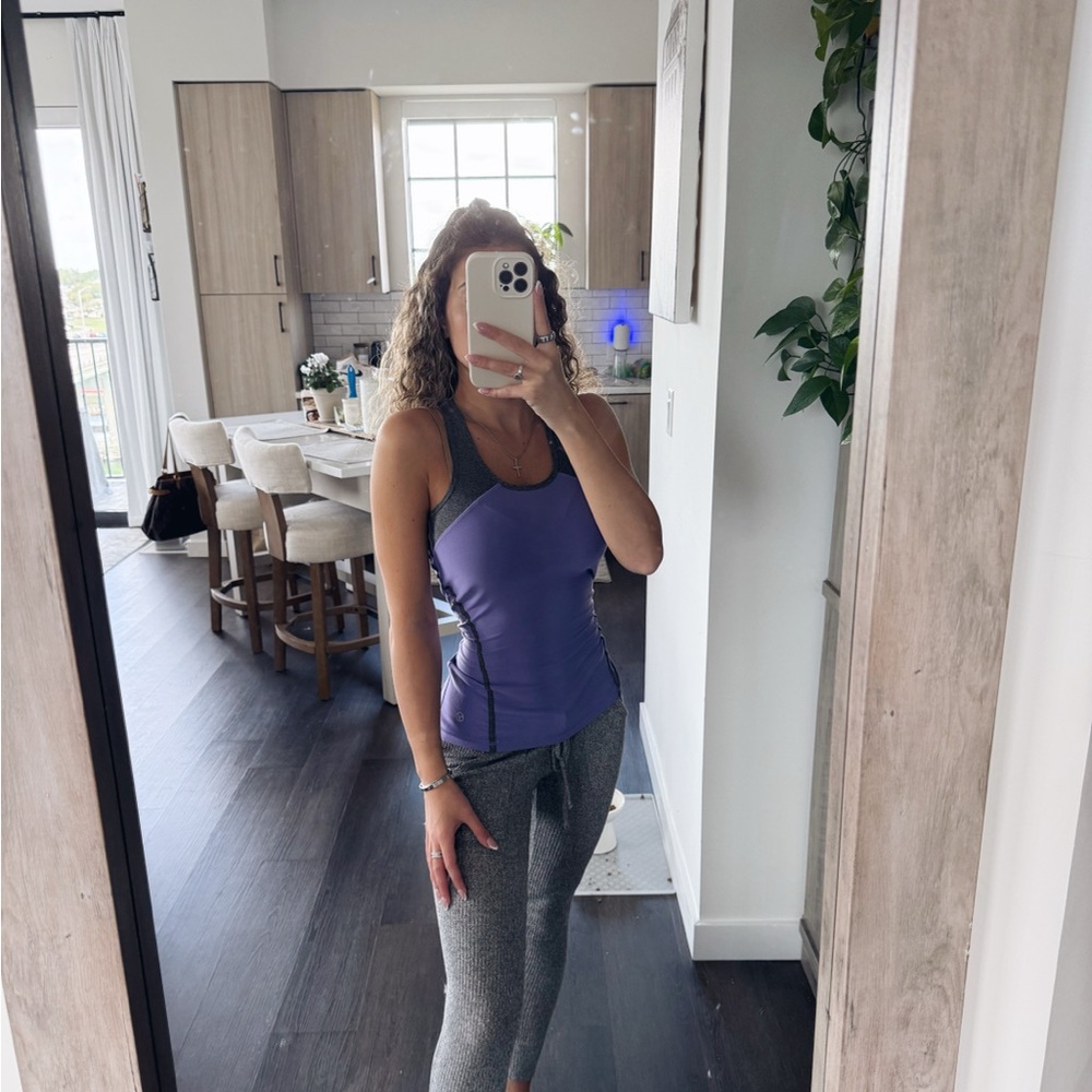 VOGO Athletica Purple and Gray Tank Top (Size Small)
